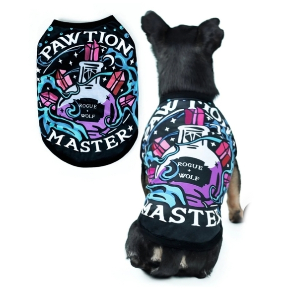 Rogue + Wolf ✦ “Pawtion Master” Pet Vest ✦ Magical Purple Vegan Pullover Tee - Picture 2 of 10